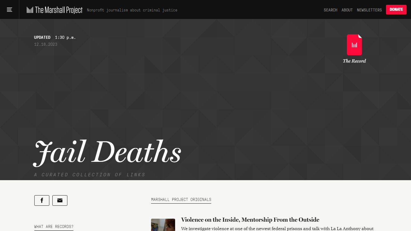 Jail Deaths | The Marshall Project